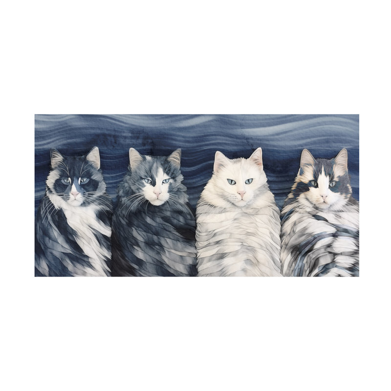 Art sur toile chats bol Sasha Shibori_ALI73096, H 10 po x l 19 po