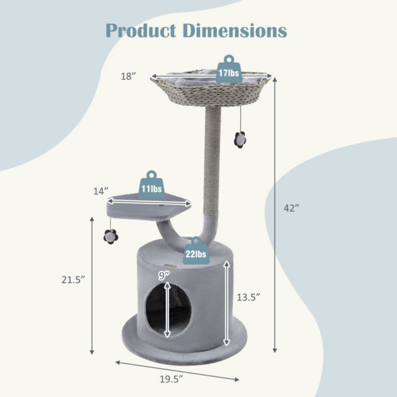Donaghue 42'' H Cat Tree
