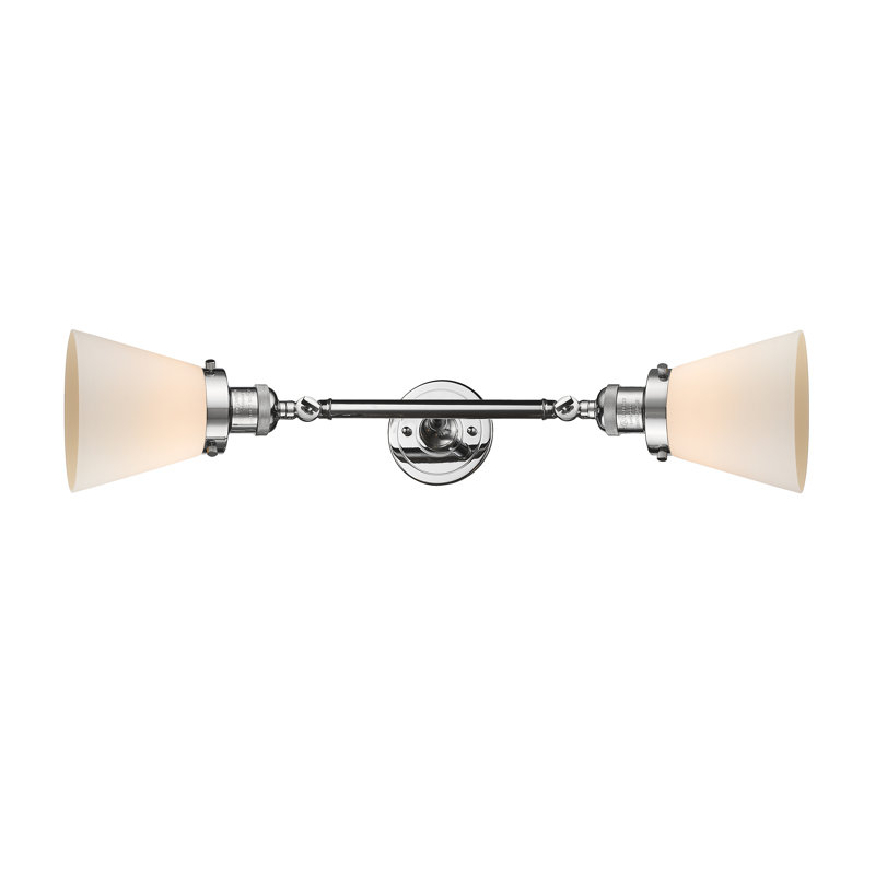 Lattimer 2 - Light Dimmable Vanity Light, LED, Polished Chrome, Matte White Cased