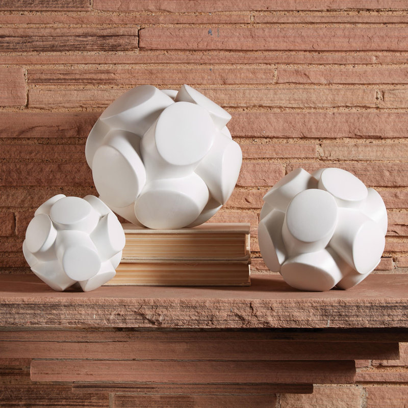 Mayet Handmade Ceramic Abstract Decorative Object, 8" H x 8" W x 8" D