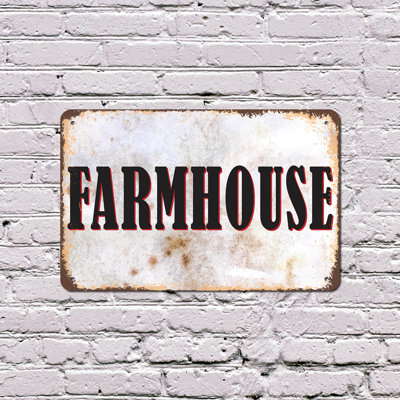 Farmhouse Street 10 Inch x 14 Inch Plastic Sign