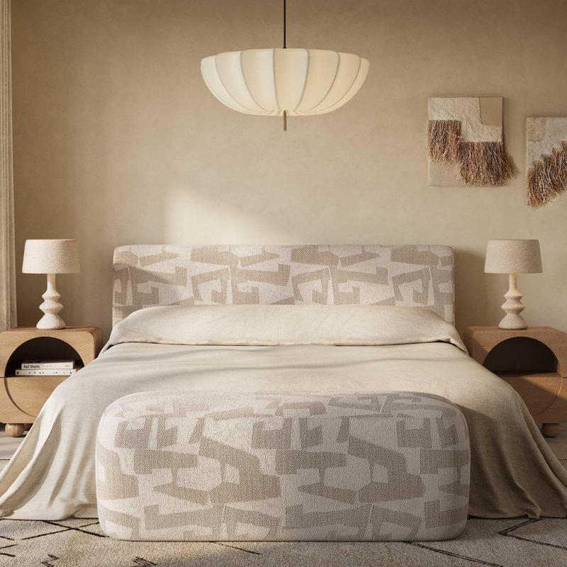 Banc en jacquard Ayotte Graceland, Jacquard crème, Jacquard crème