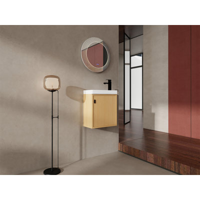 18.5" Wall-Mounted Bathroom Vanity With Resin Sink