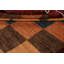 Tapis décoratif de laine brun clair/bleu/rouge en laine noué à la main de conception unique 5 pi 7 po x 8 pi 1 po noué à la main New Age