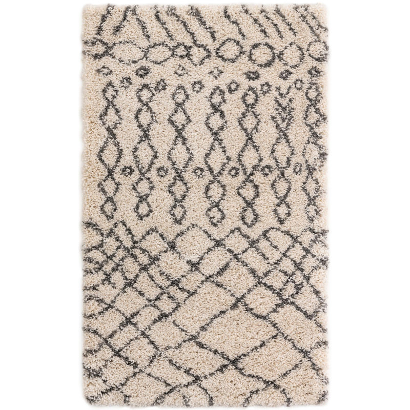 Tapis ivoire / noir Pickering, Rectangle 3 pi 3 po x 5 pi 3 po, Ivory/Black