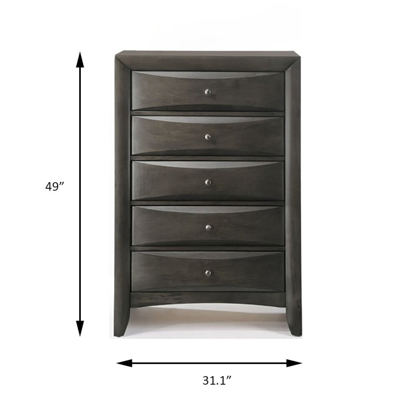Commode transitionnelle Zosimo, gris, Gris