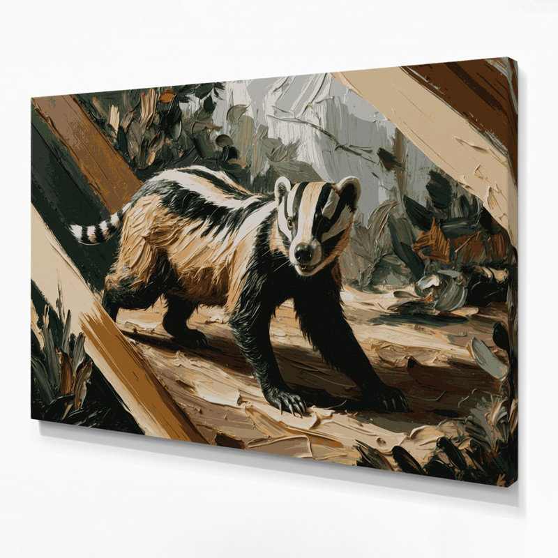 Art animalier sur toile, faune et miel, H 20 po x l 30 po