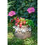 6,5 x 6,5 x 6 pouces, pots de fleurs en ciment à motif de pampilles brunes, crème et 2, espaces complémentaires, motif brun, motifs