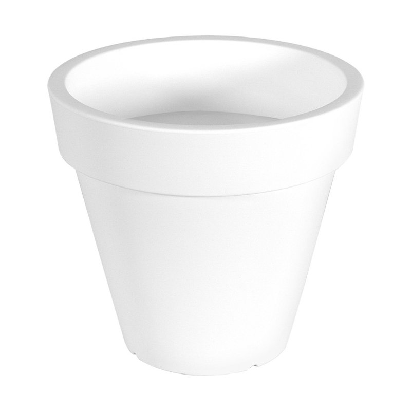 PEGASUS Conical Pot   Diameter, 37cm H x 40cm W x 40cm D, White