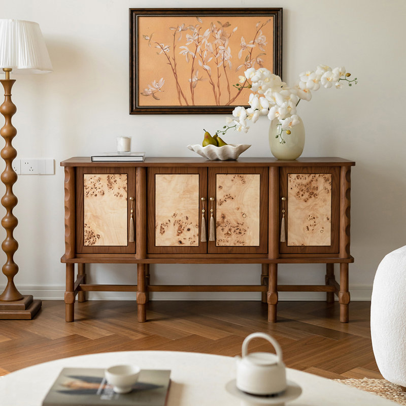 Buffet de luxe rétro de style américain, H 31,5 po x l 63 po x P 17,7 po