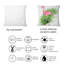 Collage tropical avec feuilles et flamant rose - coussin décoratif imprimé tropical-56327144