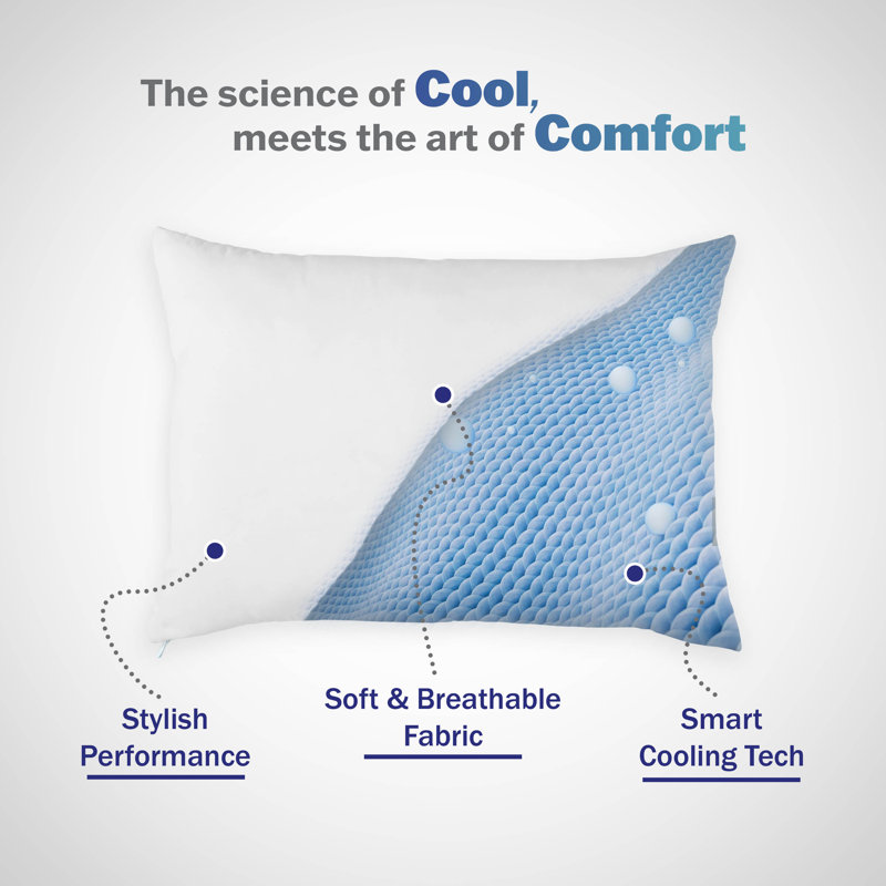 Martex Brrr All Sleeper King White Blown Bed Pillow, King