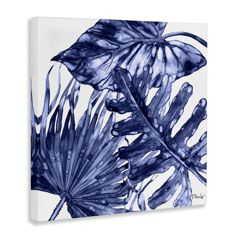 «Hued Palm Fronds», art mural sur toile par Paul Brent, H 17 po x l 17 po