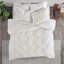 Luxueux ensemble d'édredon géométrique en chenille de coton touffeté pour très grand / très grand californien, hypoallergénique et certifié OEKO-TEX-119068636
