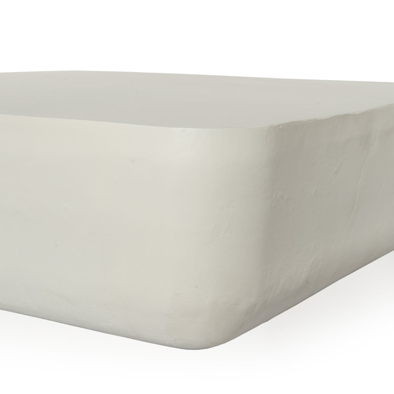 Basil Outdoor Square Coffee Table, Matte White