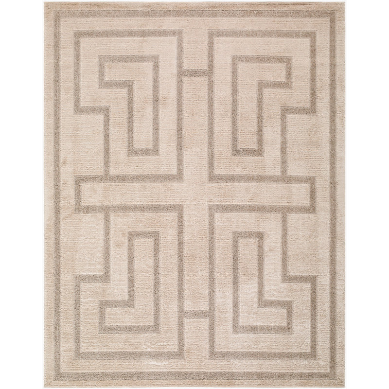 Rachel Zoe X Livabliss The Studio Edit Machine Woven Rug, Cream, Black, Rectangle 6'7" x 9'
