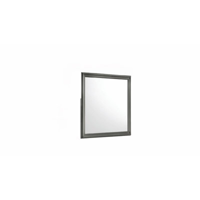Blaze Modern Style Mirror Made With Wood In Metallic (Includes Mirror Only)