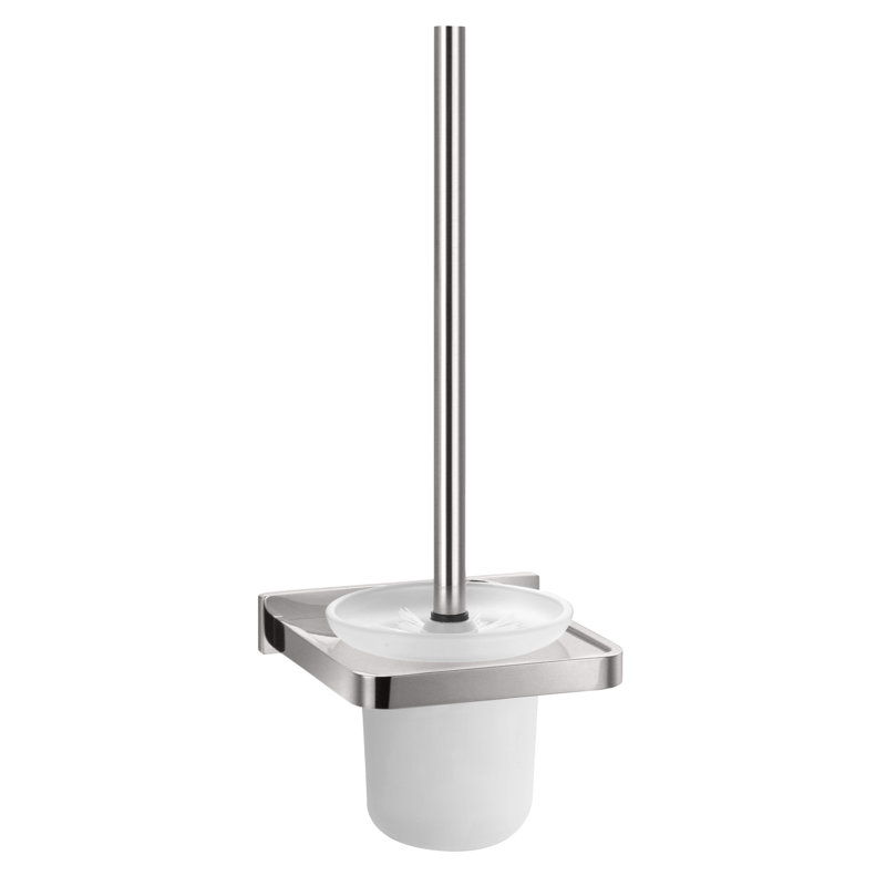 Dutchess Wall-Mounted Toilet Brush and Holder, Nickel