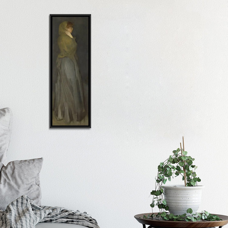 Print, 91.44 cm H x 30.48cm W x 4.445cm D, Black
