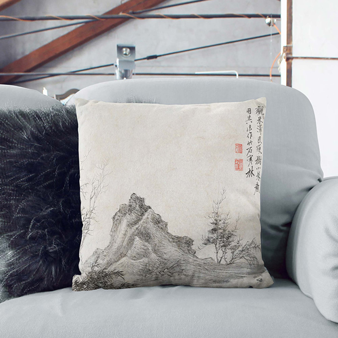 Landscape Vol.8 by Yun Shouping Cushion with Filling