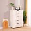 Commode 5 tiroirs avec roulettes - Armoire de rangement moderne