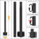 2 Pack 2.8 FT String Light Poles, Suspension Outdoor Fence Post Lights with Clip and Bracket