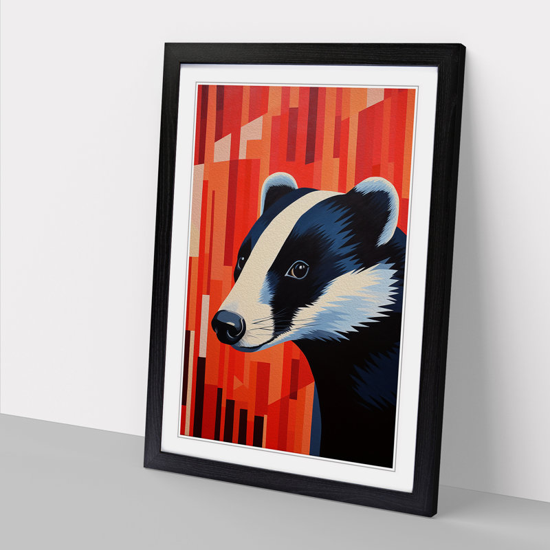 Single Picture Frame Print on Wood, 34cm H x 25cm W, Black Framed