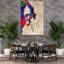 «Vibrant Climbing Silhouette Abstract Contemporary Mountain Winter», art mural-129476057