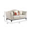 Causeuse rembourrée en tissu de velours beige Asmund