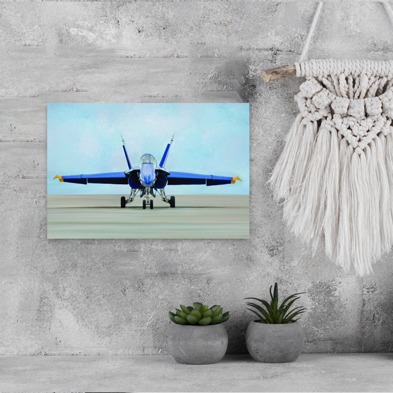 Front View Contemporary Beach Wall Art, 12" H x 18" W