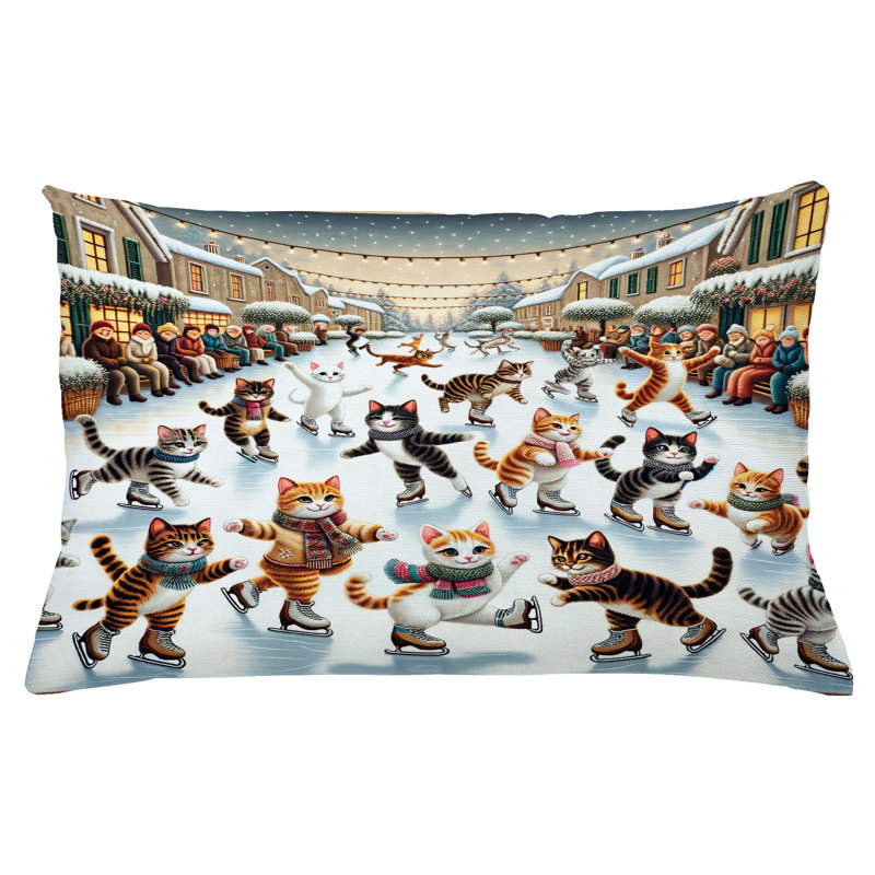 Cat Pillow Cover, 16"H x 26"W, Rectangle