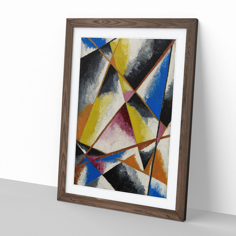 Composition Vol.5 by Lyubov Popova - Picture Frame Painting, Walnut Framed, 48cm H x 36cm W x 2cm D