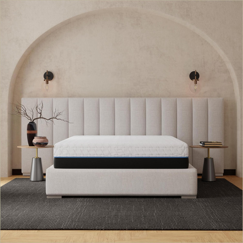 Mattresses, 12 Inch Copper Infused Soft Memory Foam King Mattress | White+gray | Foam, King