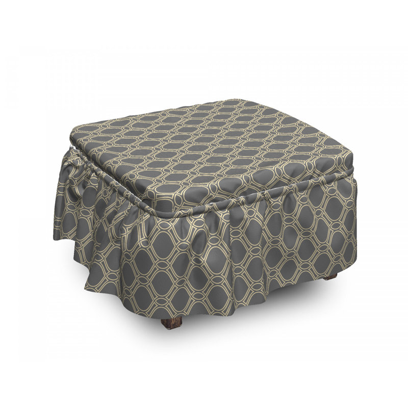 Housse pour à rayures repose-pieds oval shapes