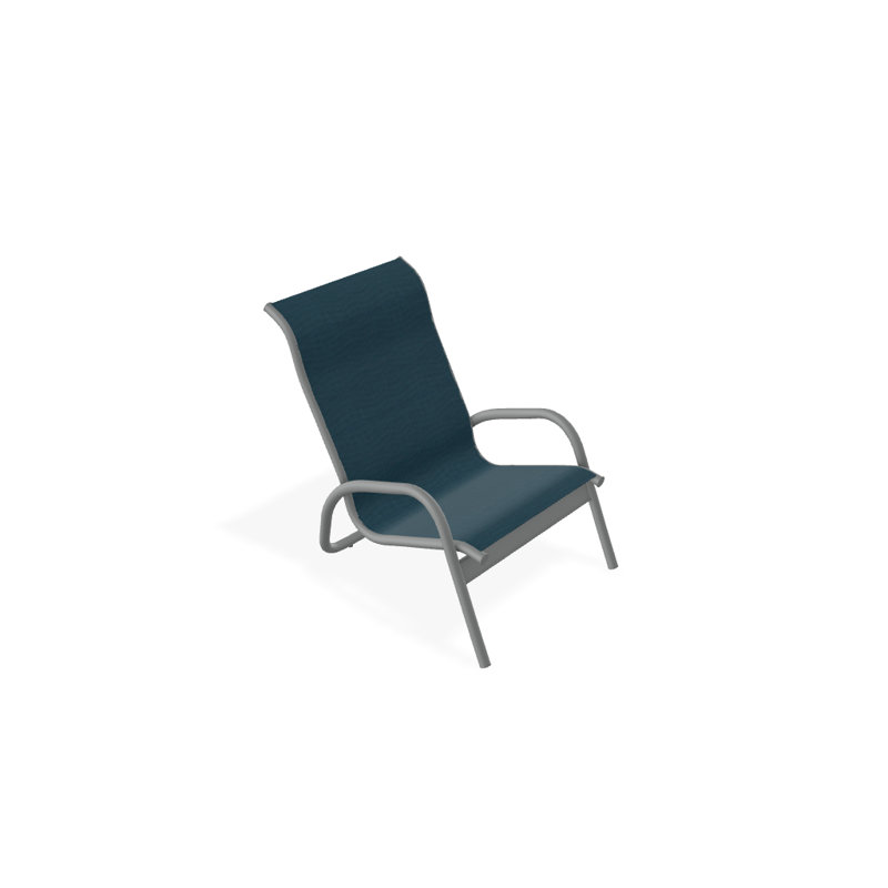 Gardenella Patio Chair, Teal Sunbrella®, Graphite