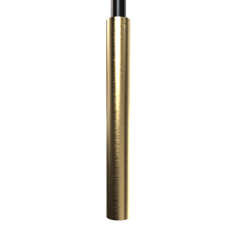 Balustre rond en fer noir avec accent doré de 8 à 43 po de longueur totale