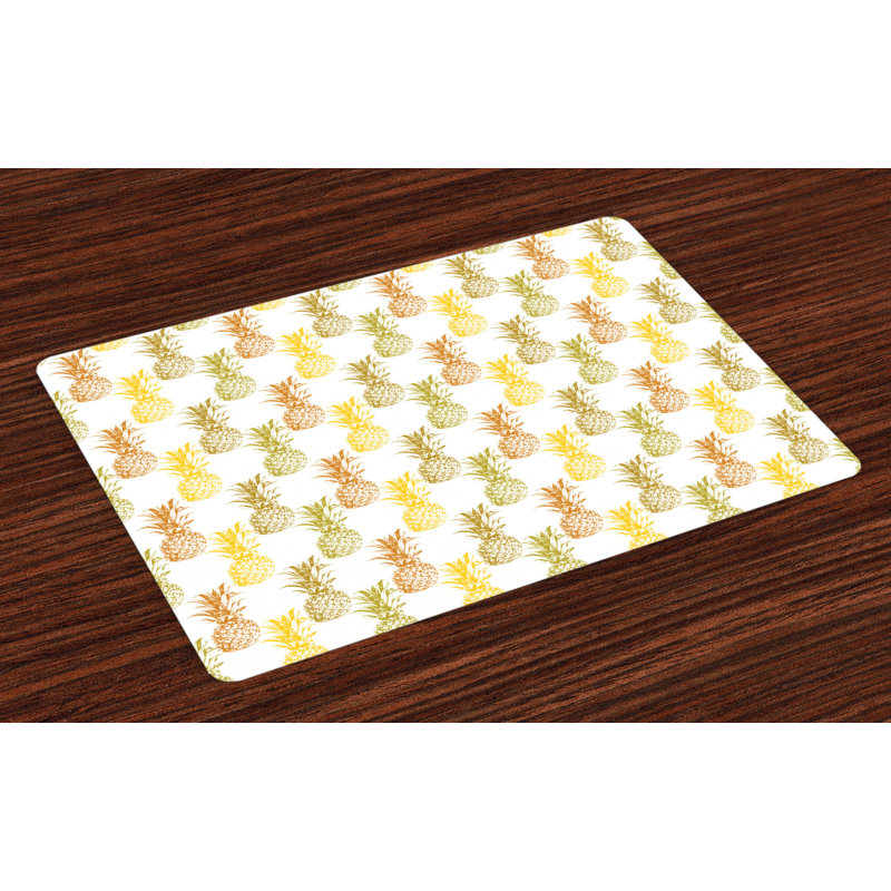 Mccully Pineapple Sketched Stamp Minimal Placemat