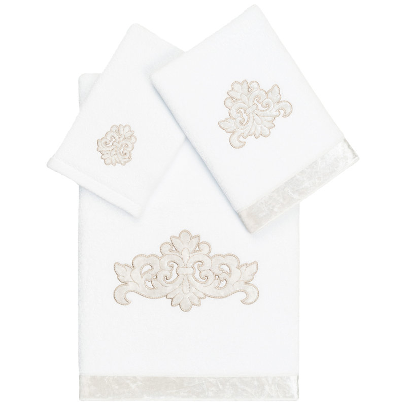  100% Turkish Cotton 3 Piece Towel Set, White