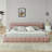 Chenille Fabric Grounded Upholstered Bed Frame with Thick Fabric-738854778-764291688