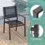 Ensemble de chaises bistro 7 pièces en polyester enduit de PVC avec table de salle à manger-110443620
