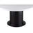 Sherry Rustic Espresso Round Marble Top Dining Table