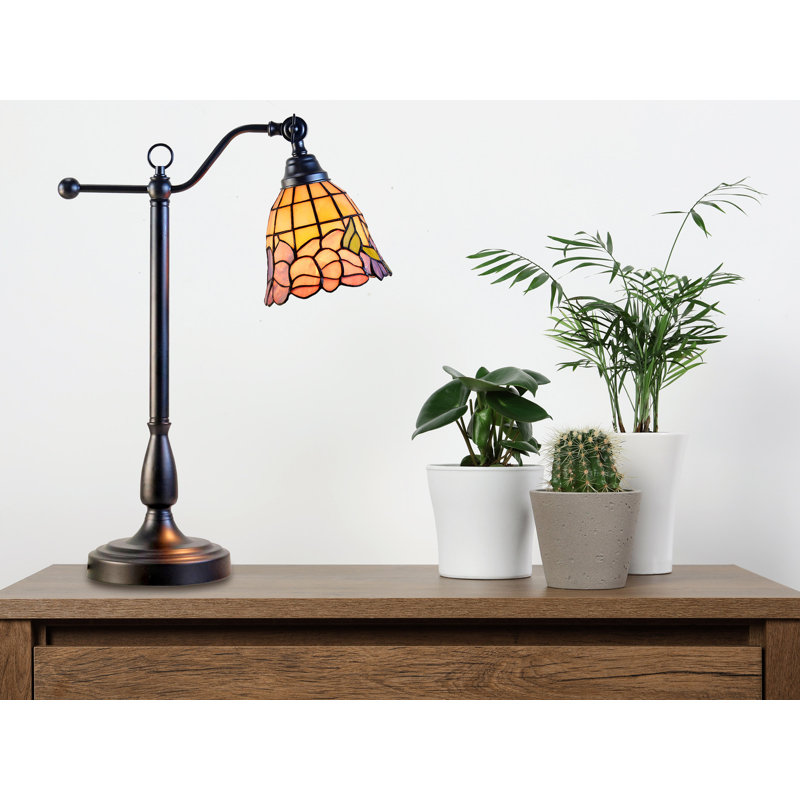 De Anza Tiffany Adjustable Shade Desk Lamp