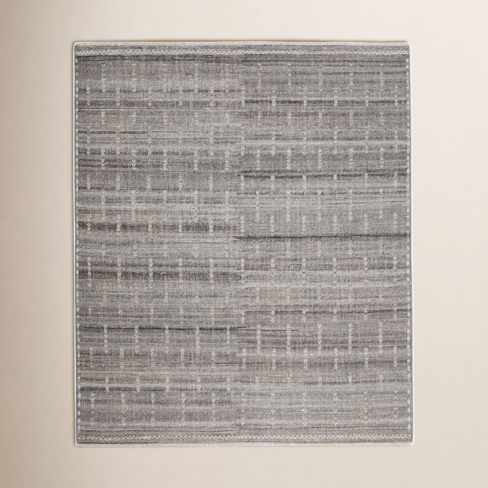 Hand-Knotted Striped Rug, Rectangle 7'9" x 9'9"
