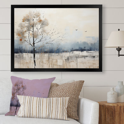 Minimalisme beige et bleu campagne II - impressions sur toile campagne