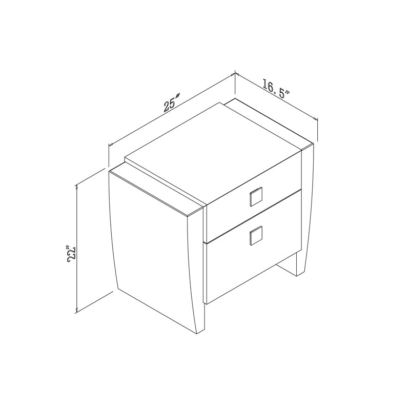 25'' W Nightstand