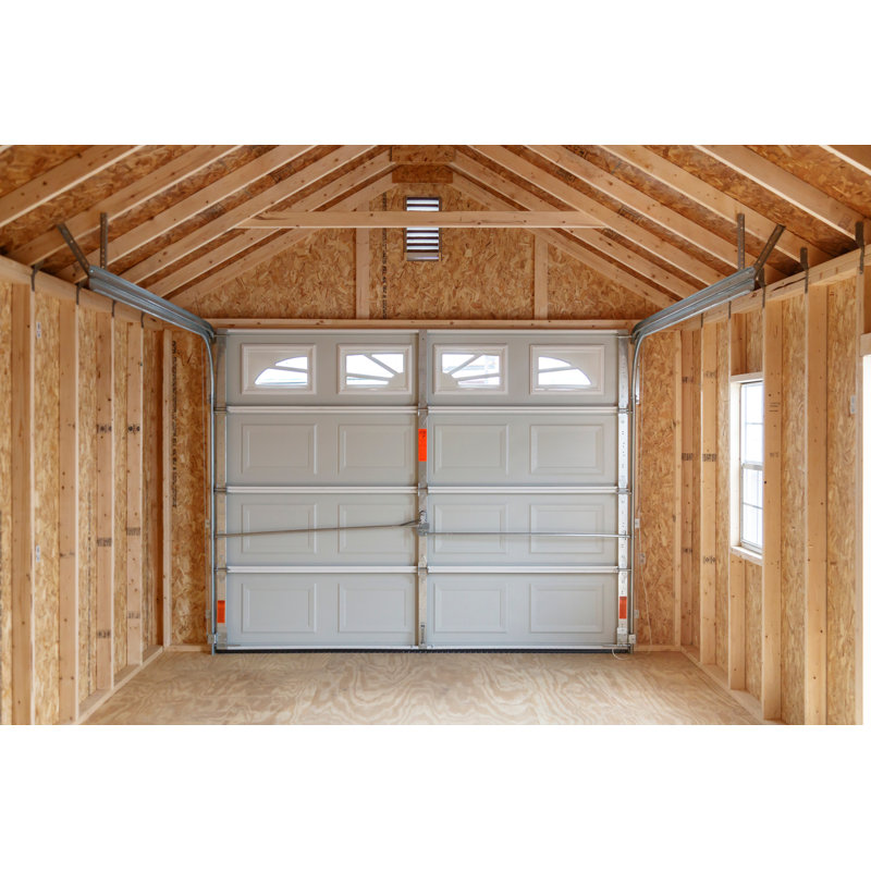 12 ft. W x 26 ft. D Solid Wooden Garage Shed