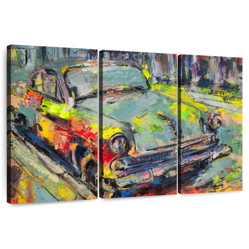 Mehar Abstract Car, 28" H x 45" W