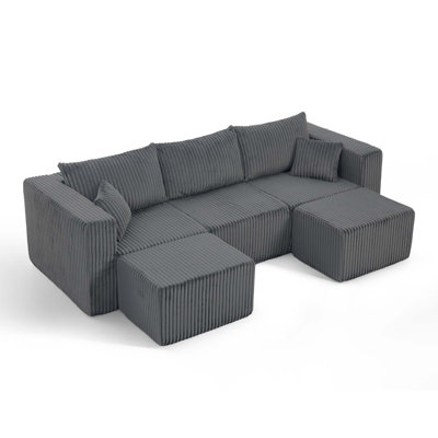 Compact Modular Sofa with Minimalist Design and Space-Saving Efficiency