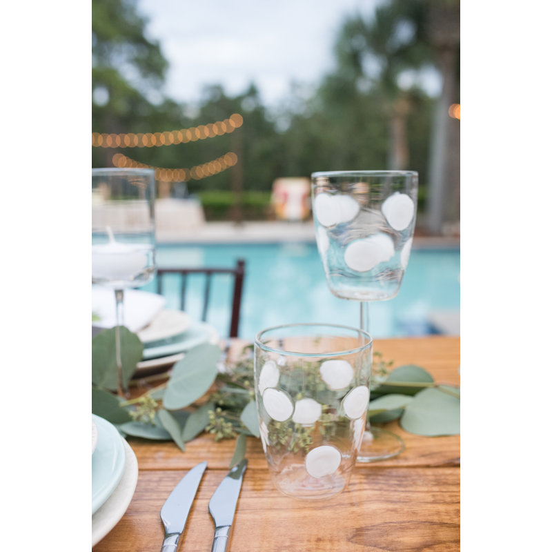 Handmade Drinking Glass, White