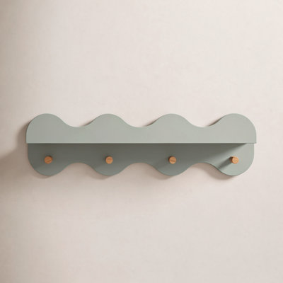 Lido Wave Bookshelf with Hooks
